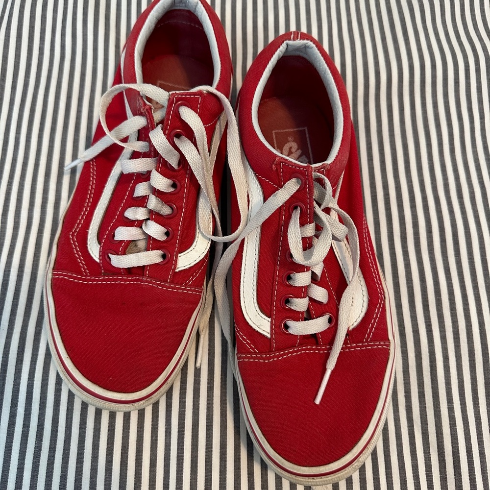Red Vans Old Skool Sneakers